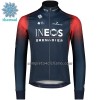 Completo Maglia ML + Pantaloncino con bretelle ML 2023 INEOS Grenadiers Winter Invernale Blu Scuro
